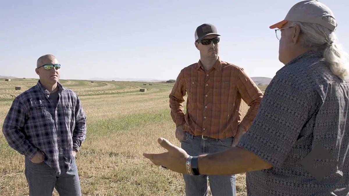 Peoples Company Capital Markets team reviewing a farmland portfolio